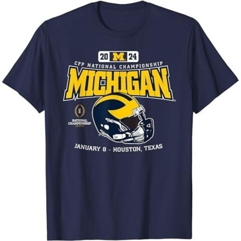 Michigan Wolverines 2024 Cfp National Championship Blitz T-Shirt